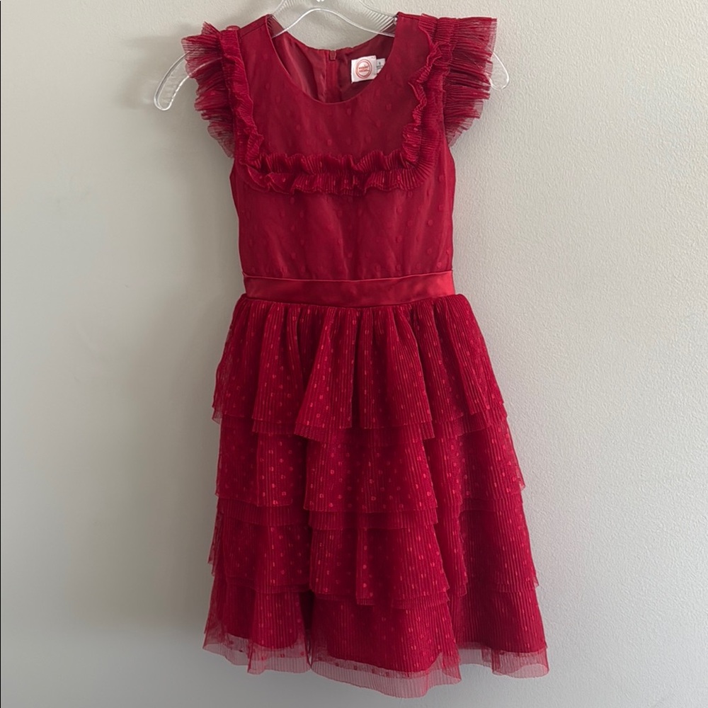 Wonder Nation Red Ruffle Tiered Dress
